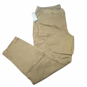 Coldwater Creek Cropped Capri Cargo Pocket Women Size 22 NWT